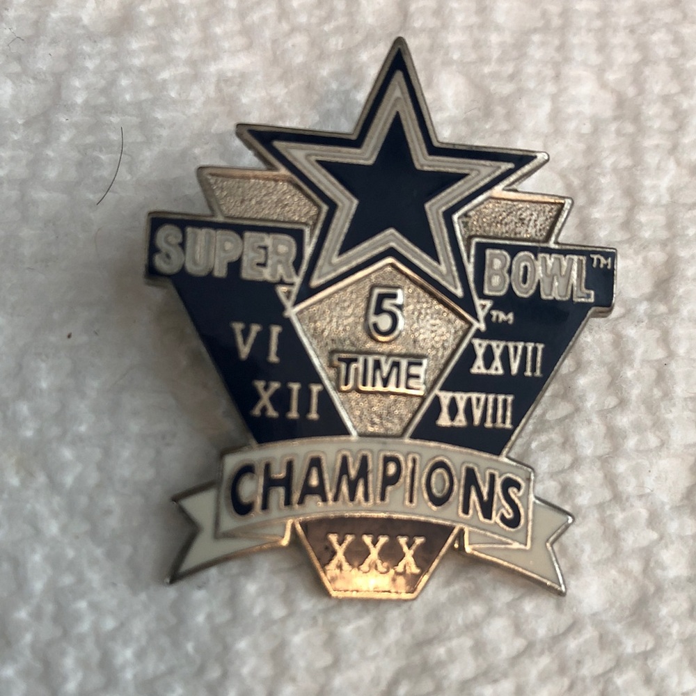 Dallas Cowboys 5-Time Super Bowl Champions Pin Please Read